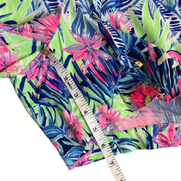 Lilly Pulitzer Katia Shorts Bennet Blue Lets Mango Engineered Lightweight Sz S - Picture 8 of 16